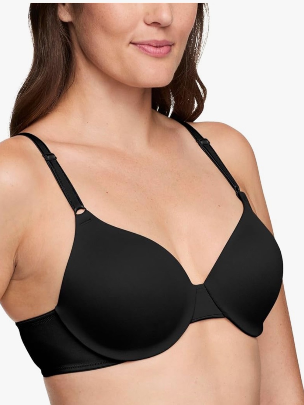 Warner's This Is Not A Bra 01593 Smooth Full-Coverage Underwire Bra - Black